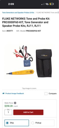 Fluke Networks PRO3000F60-KIT Tone and Probe Kit