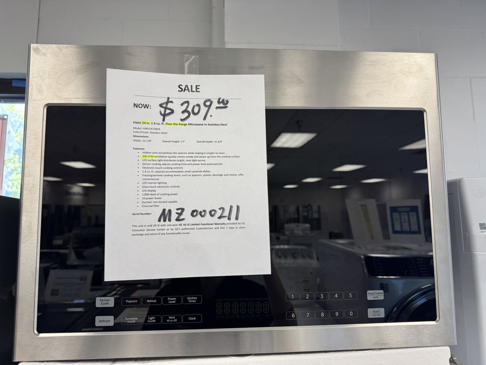 24 Inches Wide Over The Range Microwave