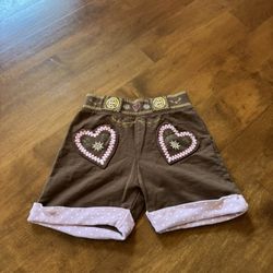 Little Girls Cotton Lederhosen Pants From Germany Shipping Avaialbe 