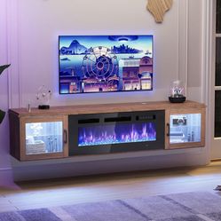 New, 70” Fireplace TV STAND( Already Assembled 