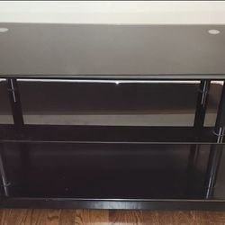 Black glass / laminate 41" tv stand