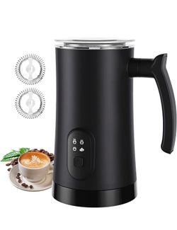 Milk Frother, 4-in-1 Electric Milk Steamer, 350ml/11.8oz Automatic Frother for Coffee, Warm and Cold Foam Maker for Latte, Cappuccino and Hot Chocolat