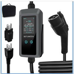 Level 1 &2 EV Charger, 16A, Adjustable Current & Timing Delay, 25FT