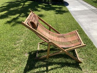Bamboo Reclining Beach Chair