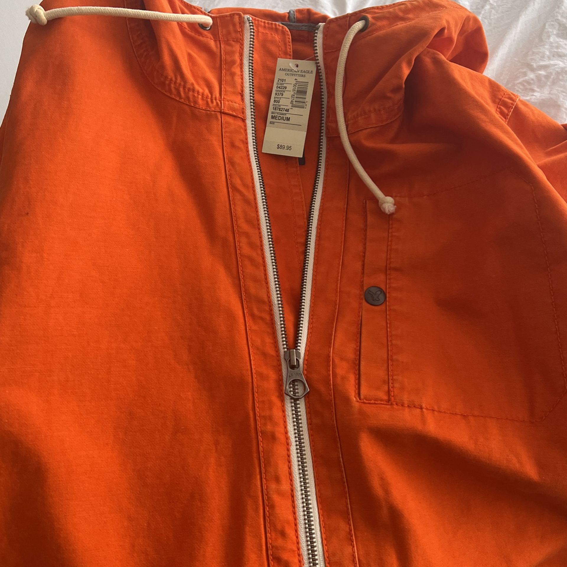 Orange American Eagle Parka Jacket New