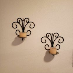 Wall hanging candle holders (2)