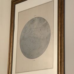 Vintage Celestial Map Wall Art Poster - Star Chart Decor Home Decor