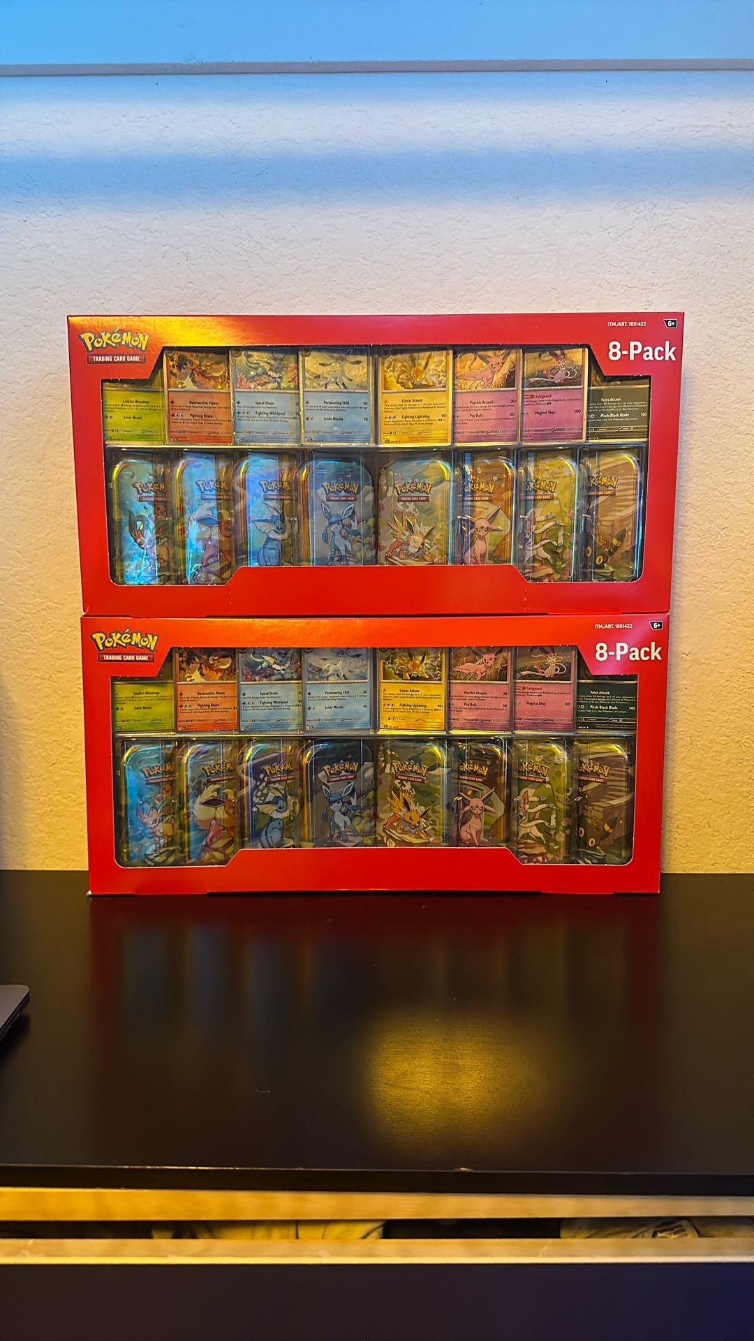 Pokemon Prismatic Evolutions 8-Pack Mini Tin Bundle (Costco Exclusive)