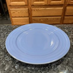 Vintage Blue Hazel Dinner Plate.  Size approximately 9 inches.  Preowned good condition no cracks or chips.  Has been on display in a cabinet.  Smoke 