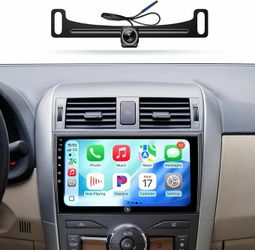 Car Stereo Radio Toyota Corolla 2009 2010 2011 2012 2013, Apple CarPlay Android Auto, 9” Touch Screen Head Units, Backup Camera