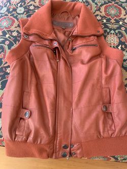 Faux leather women’s vest