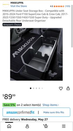 Under seat storage box for ford