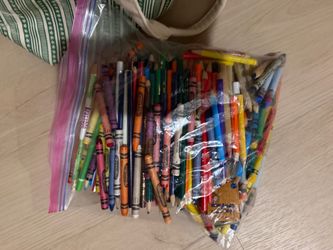 Free crayons and colored pencils