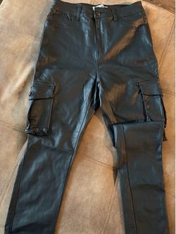 Faux leather pants