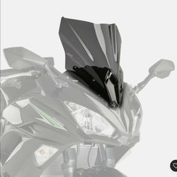 Puig Racing Screen Windshield Dark Smoke Kawasaki Ninja 650 R #3578T T5-1