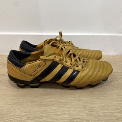 Adidas Adipure III 3 FG Soccer Cleats Men 11 Gold Yellow Athletic Football Boots