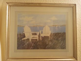 Beach Chairs Canvas Wall Art