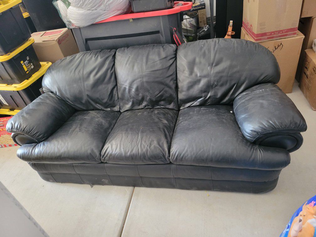 Leather Couch, A Sleep Aid!