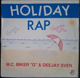 MC Miker G. & DJ Sven "Holiday Rap (12") 1986 JDC Records 1st Press JDC 0097~VG+