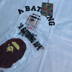 *White Bape Shirt) Sizes Small & Medium