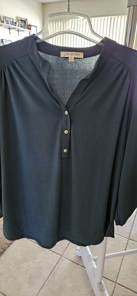 Green Shirt with Buttons