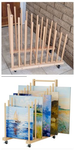 Canvas / Prints / Frames Rolling Storage Rack -  Art Organizing
Cart