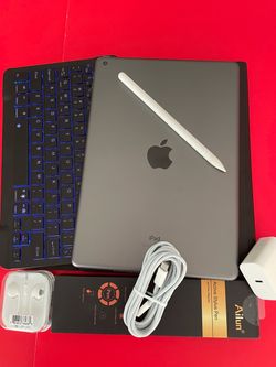 Apple IPad 9th Generation (10.2” Retina /Touch ID /IOS 26/ 2021 Model) 64GB with Pen, Keyboard  & Accessories