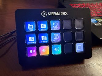 Elgato stream deck, 15key black in new condition