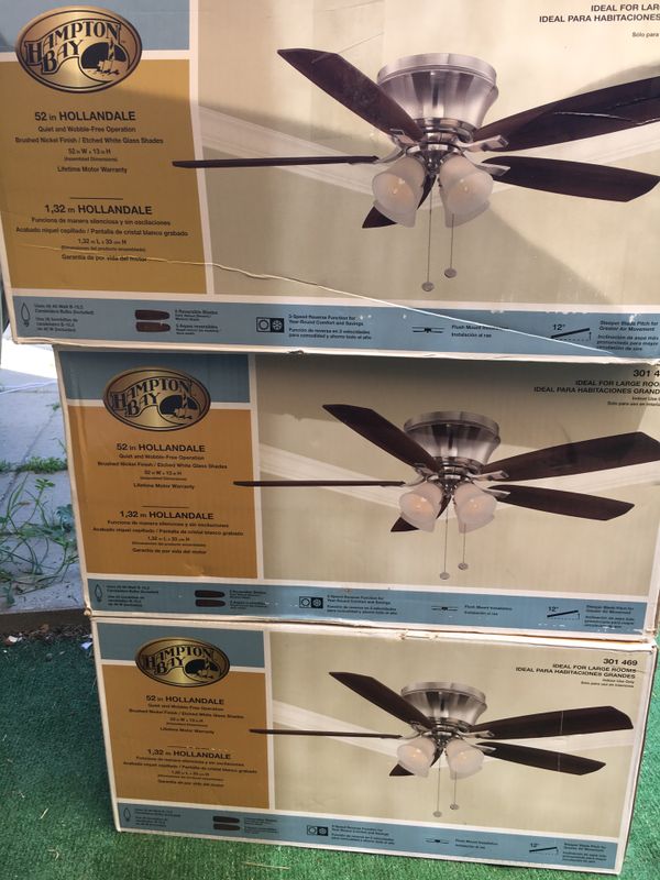 Hampton Bay 52 Hollandale Ceiling Fan With Light Kit For In Hampton Bay 52 Hollandale Ceiling Fan