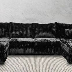 CORDUROY SECTIONAL IN BLACK - TRENDING 😍😍