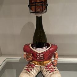 USC-Themed Football Player Bottle Holder – #35 Cardinal & Gold – Painted Resin