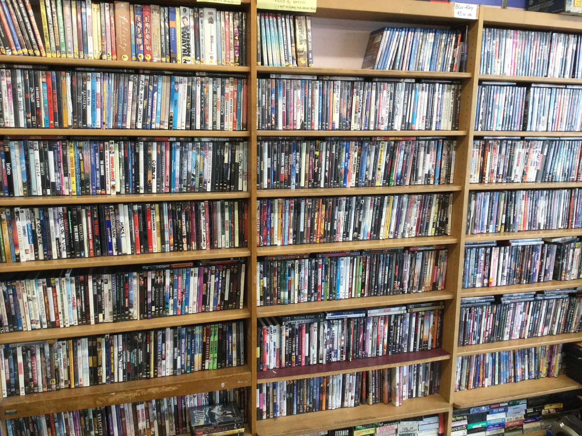 DVDs OVER 1000 TITLES TO CHOOSE FROM ONLY $1 EACH DVD