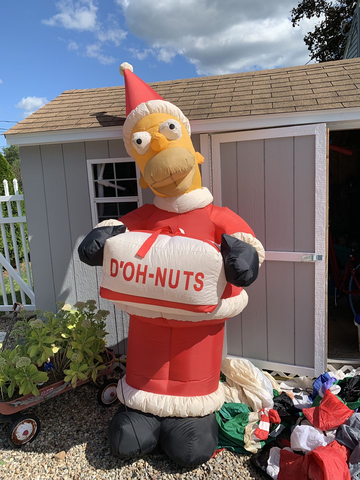 8ft Gemmy Airblown inflatable Christmas blow up Homer Simpson for Sale