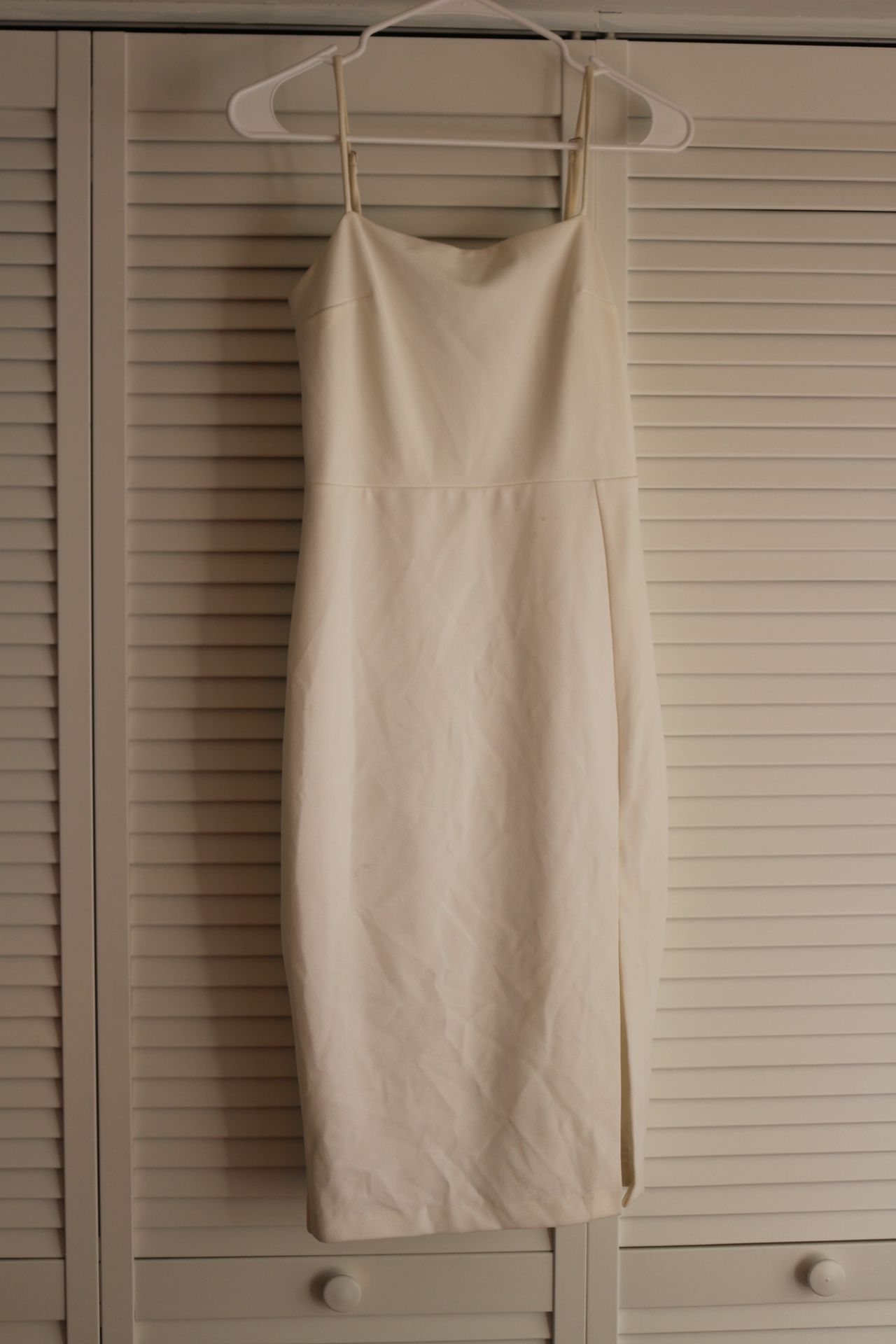 Cream midi bodycon dress #bodycon #mididress #dress #bodycon