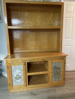Oak Wood Custom Storage Cabinet
