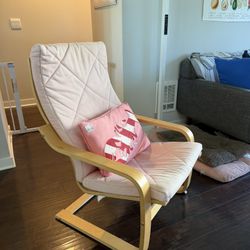 Discontinued Light Pink IKEA POÄNG Chair, Discoloration 