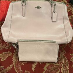 Pink Coach Set ( Purse and Wallet) 
