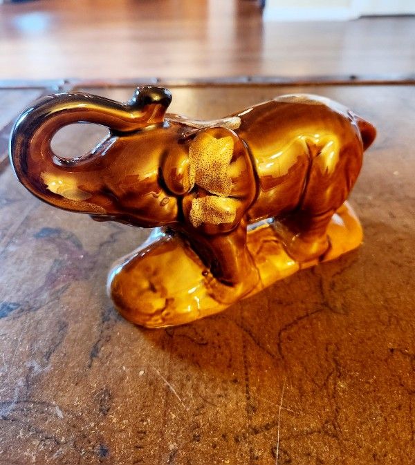 Vintage Ceramic Elephant Statue
