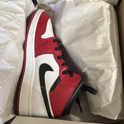 Red, White and black Jordan 1s