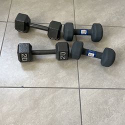 20 And 15 Pound Dumbbells