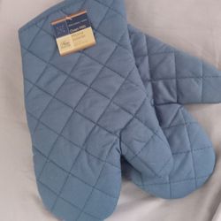 Home Collection Light Blue Oven Mitts Brand New