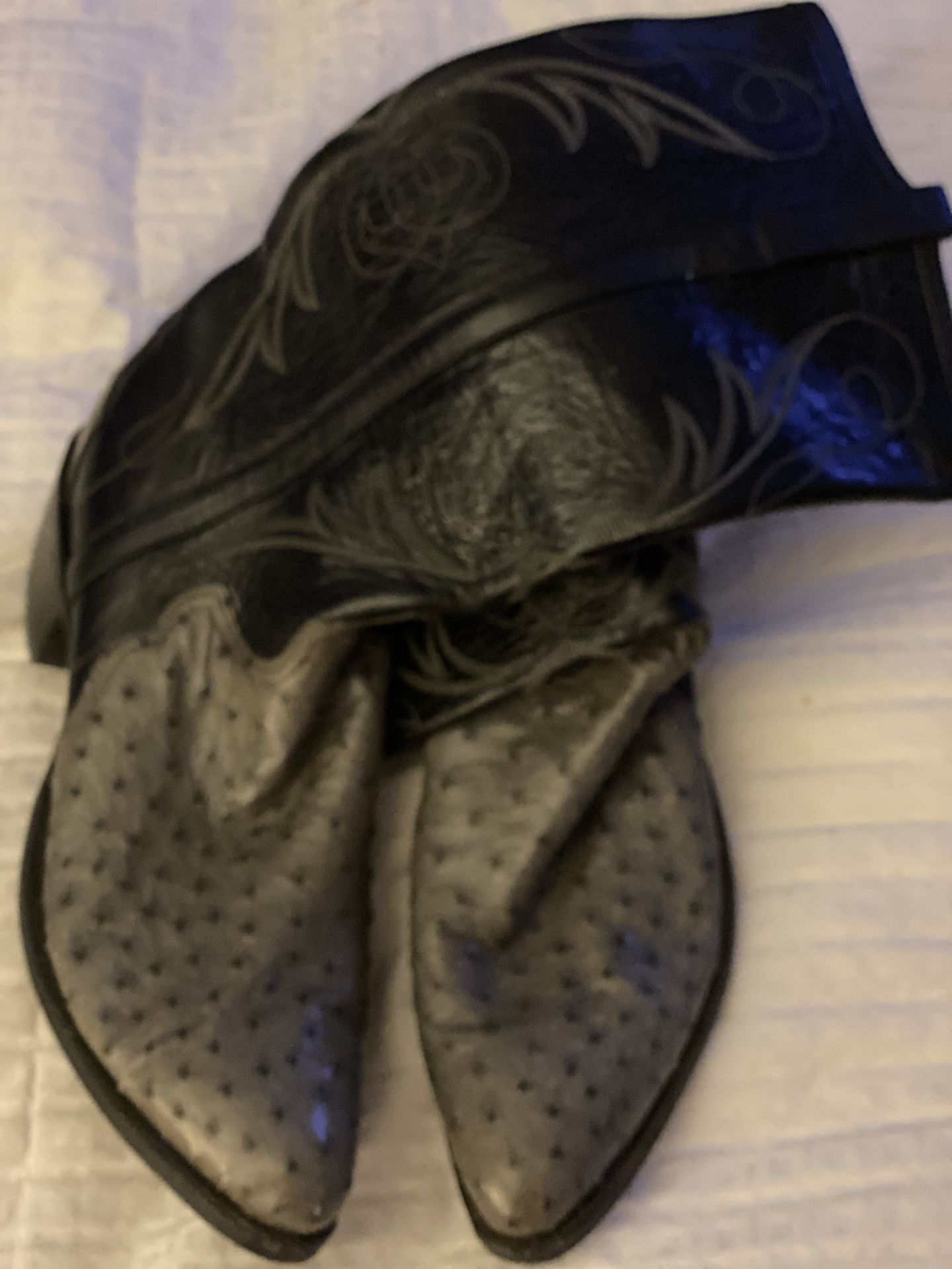 Men Lucchese Ostrich Leather Boots