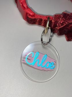 Clear Pet Tag Or Keychain