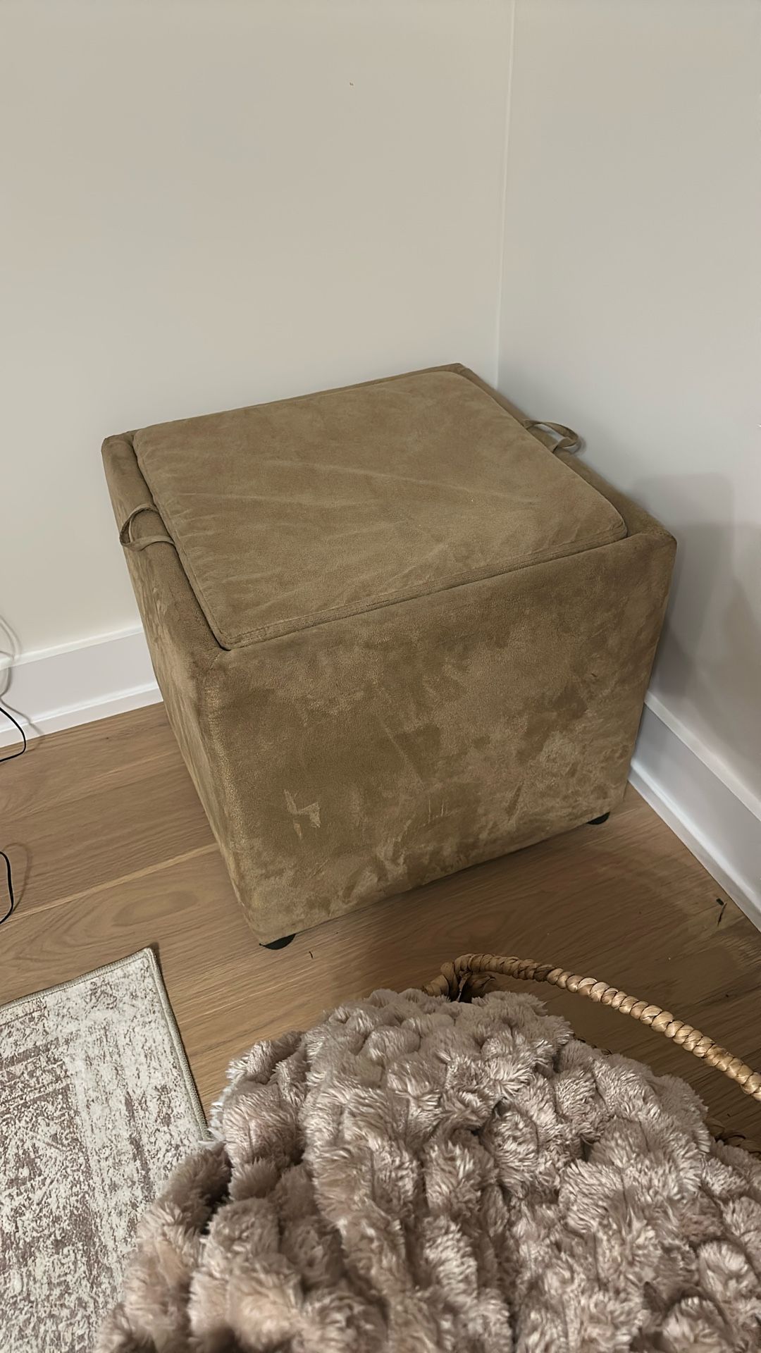 Beige Ottoman With Storage