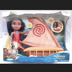 NIB New Sealed Disney Moana’s Ocean Adventure Jakks 14" Doll/Canoe Set Toys R Us