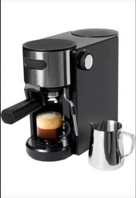Willow & Everett Compact Espresso Machine for Coffee Grinds and Espresso Pods with Milk Frother and Steam Wand