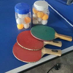 Ping Pong Paddles And Balls