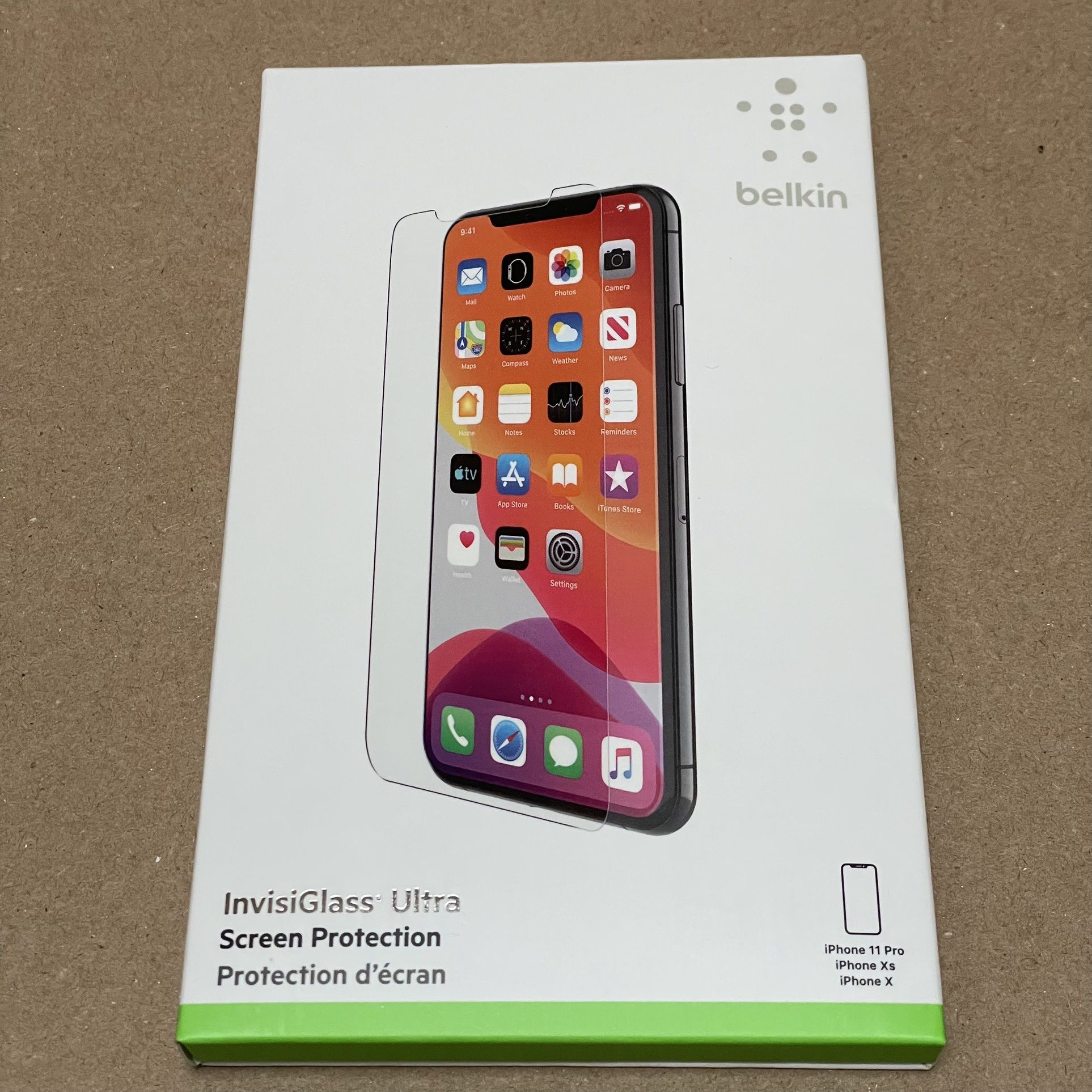 InvisiGlass Ultra Treated Screen Protector for iPhone 11 Pro / iPhone XS /  iPhone X