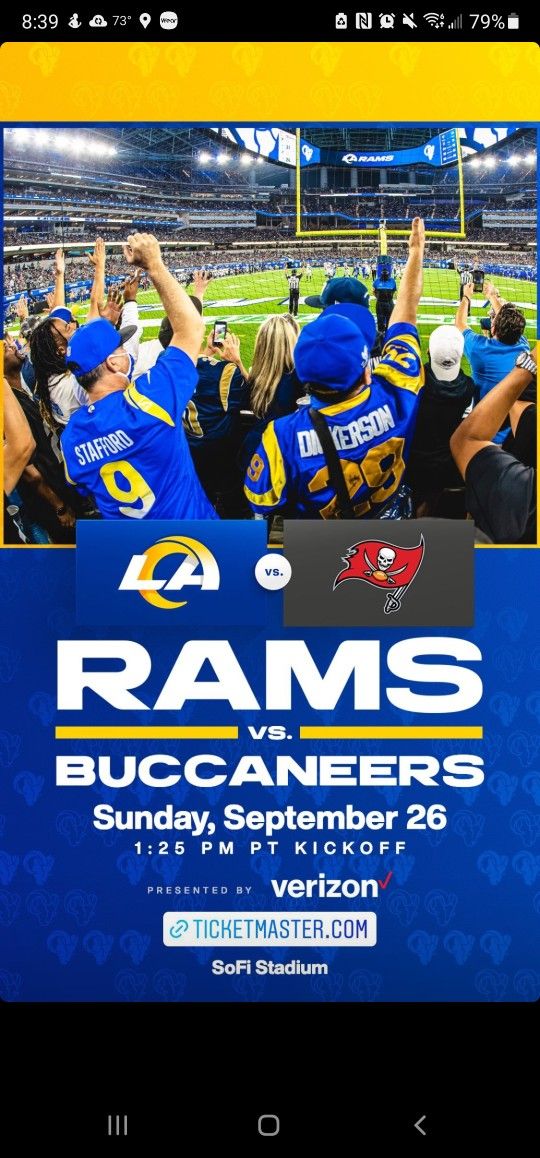 Rams Vs Buccaneers 