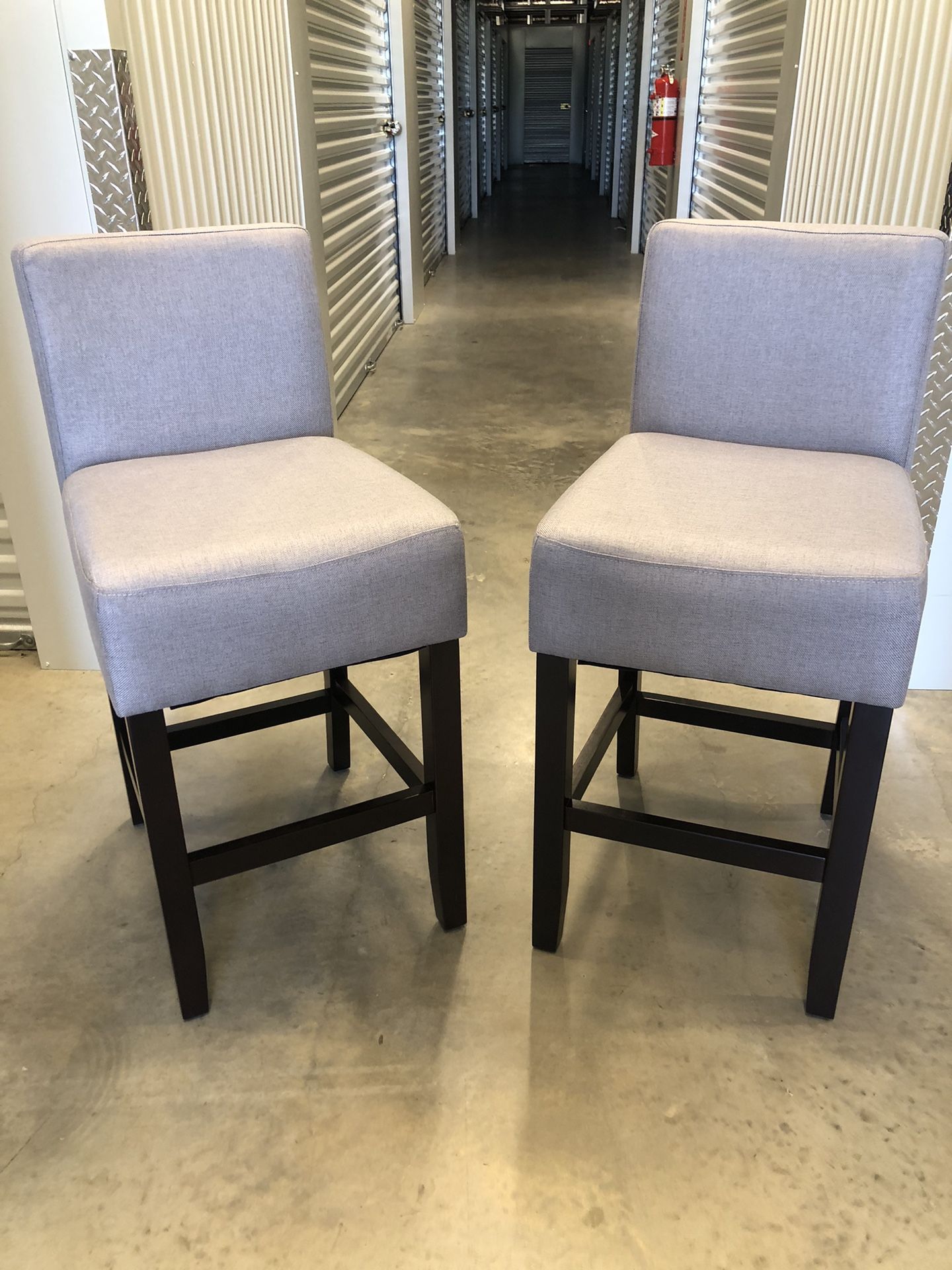 Modern 26 Inch Fabric Counter Height Barstools Set Of 2